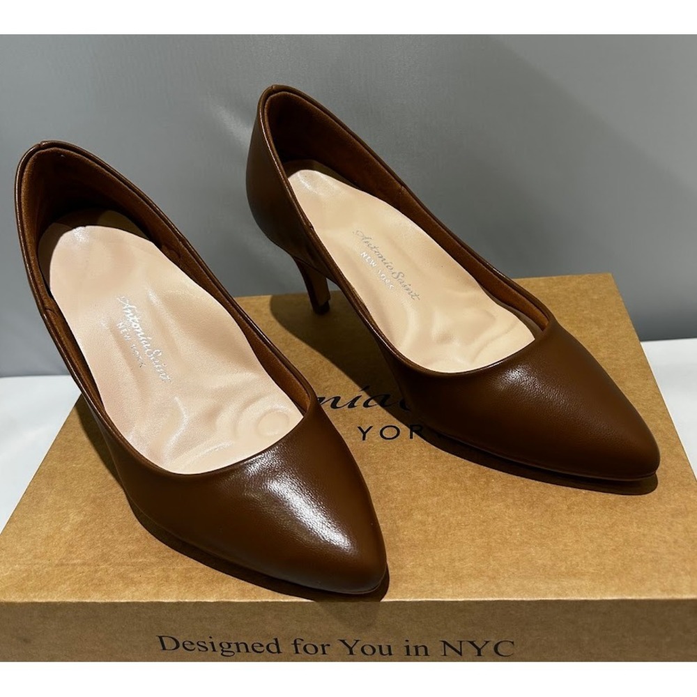 Antonia Saint Vicky Pumps 40MM Heels Cocoa, Size 10